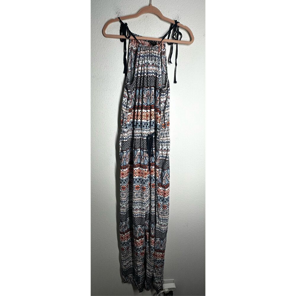 Toxik Bohemian Jumpsuit Geometric Pattern Wide Leg Size 2X See Description